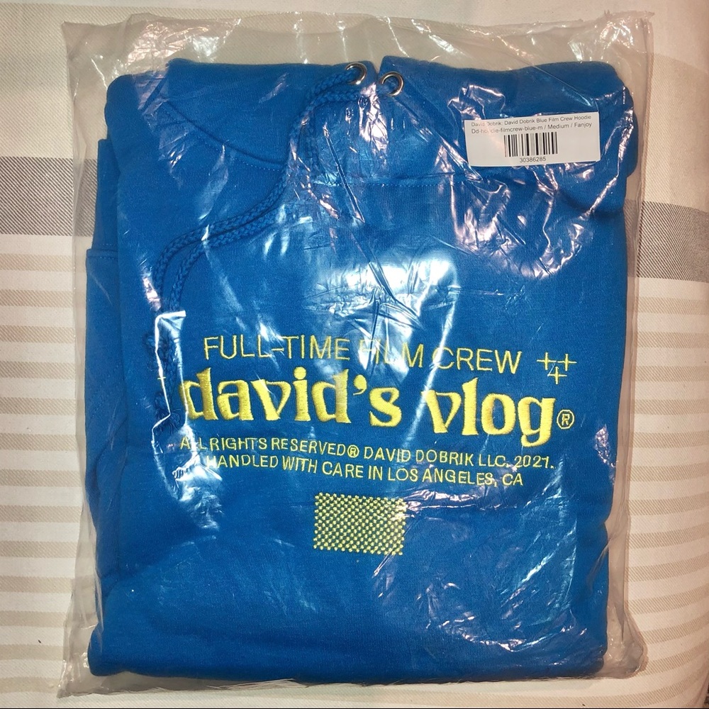 NWT David’s Vlogs Blue Hoodie